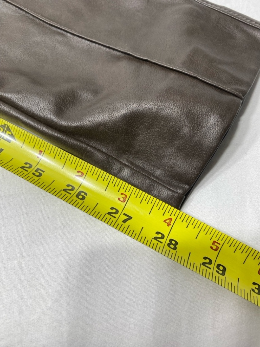 Babaton Brown Faux Leather Skinny Pants Women’s Size 10 - Picture 5 of 10